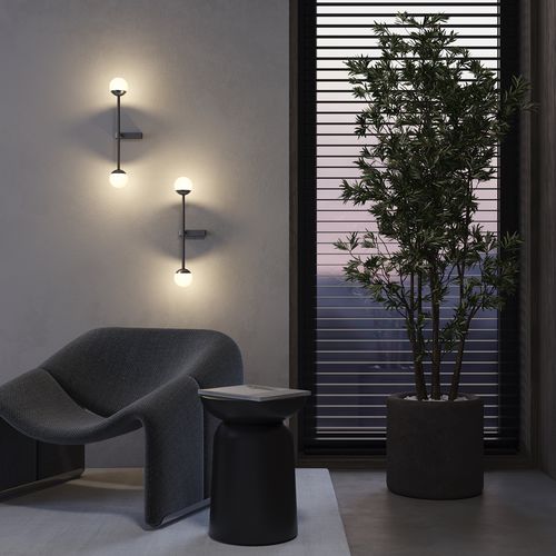 Contemporary wall light - Touch - Maytoni - indoor / glass / metal