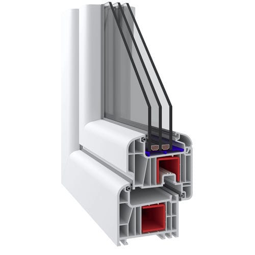 PVC window profile - Pasifik 800-860 Series - Adopen Plastik - waterproof / acoustic / thermally-insulated
