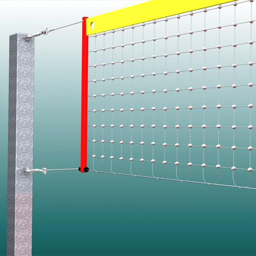 Silver-colored volleyball net - 33004 - artec Sportsger??te GmbH - 2 mm ...