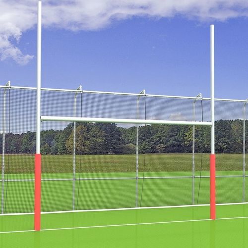 Fixed rugby post - 30960 - artec Sportsgeräte GmbH - aluminum / white / oval profile