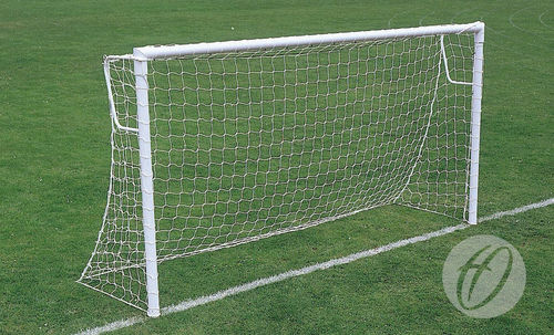 Metal football goal - FBL-147 - Harrod Sport - transportable / socketed / white