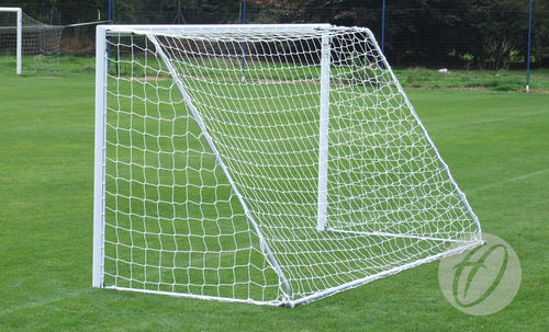 Aluminum football goal - FBL-145 - Harrod Sport - fixed / white / powder-coated