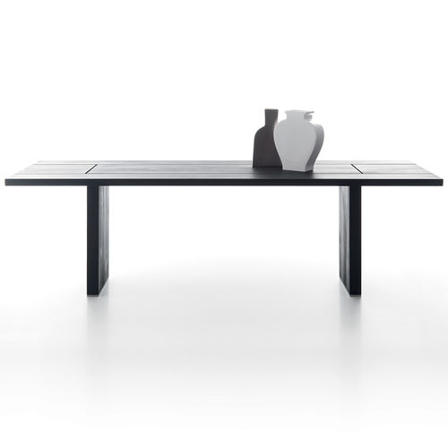 Contemporary table - IPERBOLE - LANDO - solid wood / wooden base / rectangular