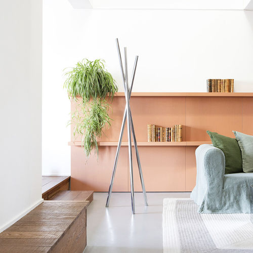 Floor coat rack ASTER LANDO contemporary / polished stainless