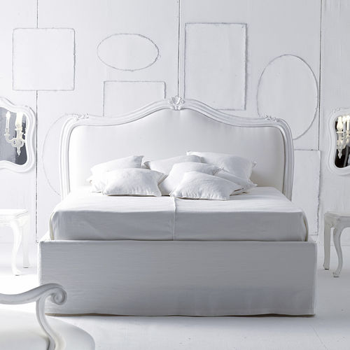 Double bed - BONNE NUIT - LANDO - contemporary / upholstered / with headboard