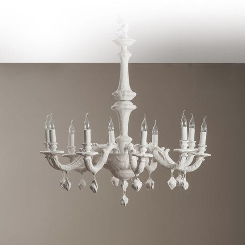 Traditional chandelier - MATERIA 10 - LANDO - ceramic / 10 light / commercial