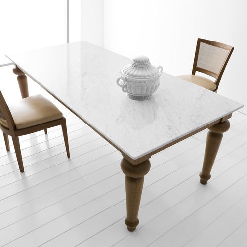 Traditional table - TROPEA - LANDO - wooden / marble / solid wood base