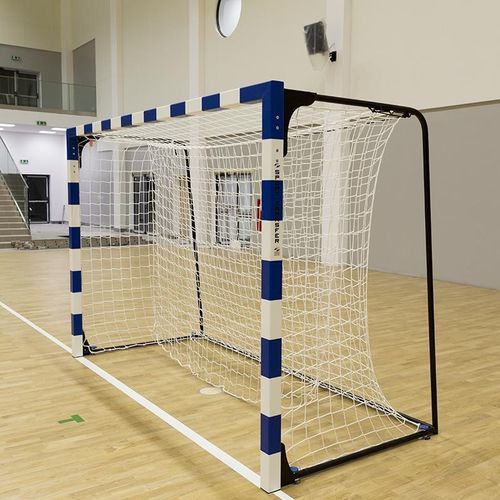 Aluminum handball goal - 13 001 - SPORT TRANSFER Sp. z o.o. - mobile / white/blue / powder-coated
