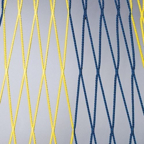 Polypropylene football net - 1073/COL - SPORT TRANSFER Sp. z o.o. - white/blue / white/red / white/black