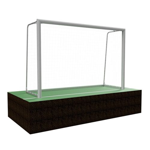 Aluminum football goal - 9-05-3x2 - Pesmenpol - folding / white / powder-coated