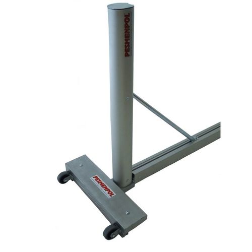 Transportable tennis post - 4-02 - Pesmenpol - wheeled / aluminum / gray