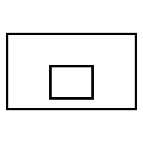 Wooden basketball backboard - 3211005 - Schelde Sports - rectangular / white / black