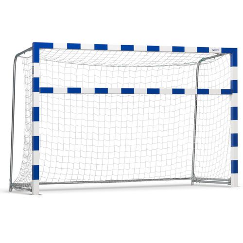 Aluminum handball goal - 1615760 - Schelde Sports - fixed / white/blue / powder-coated