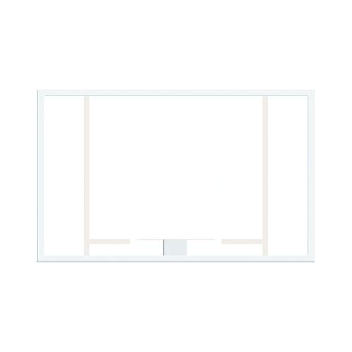 Acrylic basketball backboard - 1611875 - Schelde Sports - rectangular / white / indoor