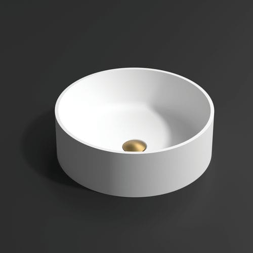 Countertop washbasin - 700220 - NEILUR - Solid Surface / round / without hole