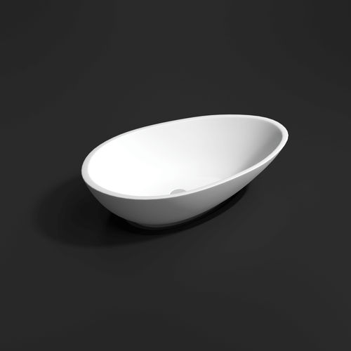 Countertop washbasin - 700260 - NEILUR - Solid Surface / matte finish / oval