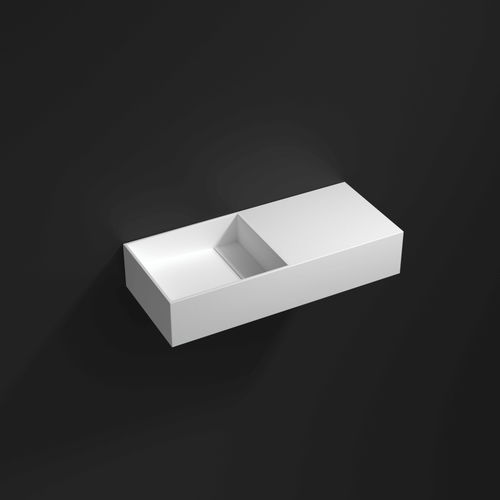 Wall-mounted hand basin - 700330 - NEILUR - rectangular / Solid Surface