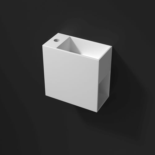 Wall-mounted hand basin - 700340 - NEILUR - rectangular / Solid Surface