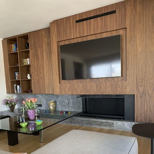 Wood-burning fireplace - architectural 119/42 - REGALFIRE S.A - built-in / corner / 2-sided