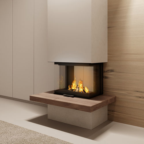 Wood-burning fireplace - Optimal 65 - REGALFIRE S.A - built-in / corner / 3-sided