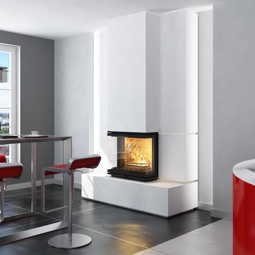 Wood-burning fireplace - Pi Resort 80 - REGALFIRE S.A - built-in / free-standing / 3-sided