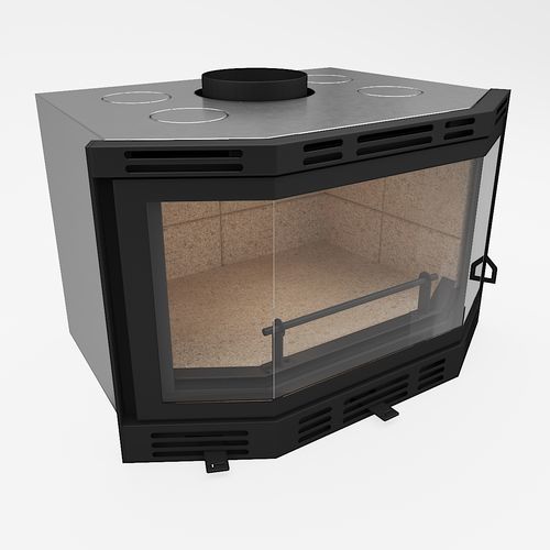 Wood-burning fireplace - Design 80-55 Prisma - REGALFIRE S.A - 3-sided / closed hearth / glass