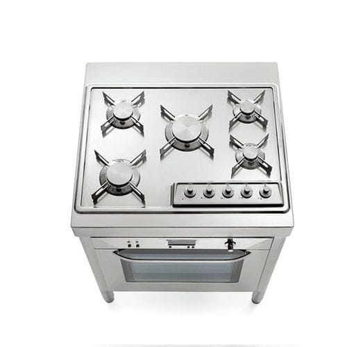 Gas range cooker - C70-F60/1 - ALPES-INOX - electric / 1 oven / 5 burner