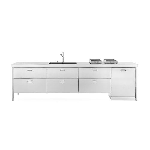 Stainless steel kitchen - LC340-C90+C90+C90+L60/2 - ALPES-INOX ...