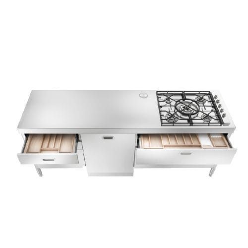 Gas cooktop - C220-C60+L60+C90/1 - ALPES-INOX - 5 burner / built-in / with knobs
