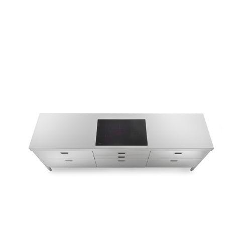 Free-standing cooktop cabinet - C280-C90+C90+C90/1 - ALPES-INOX