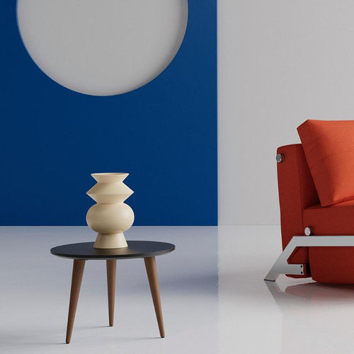 Contemporary side table - Stylo  - INNOVATION LIVING - oak / wooden base / round