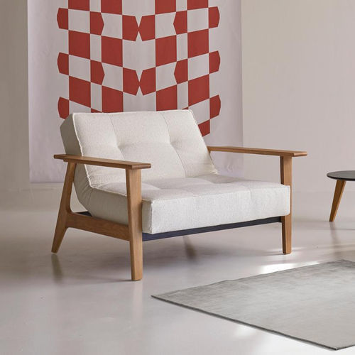 Contemporary armchair - Splitback Frej  - INNOVATION LIVING - fabric / steel / with removable cushion