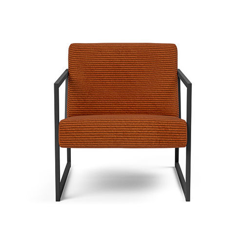 Contemporary armchair - Vikko - INNOVATION LIVING - fabric / steel / gray