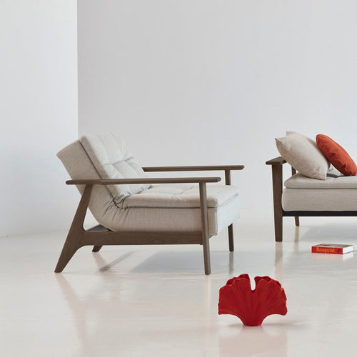 Contemporary armchair - Dublexo Frej - INNOVATION LIVING - fabric / steel / bed
