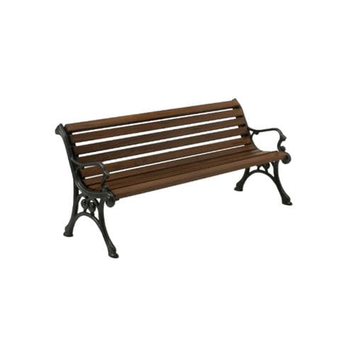 Traditional public bench - PN001 - irollo - iron / cast iron / pine