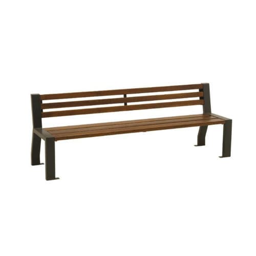 Contemporary public bench PN018 irollo srl wooden / galvanised
