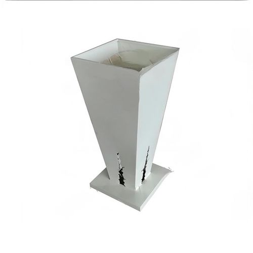 Sheet metal garden pot - FR028 - irollo - floor / square / V-shaped