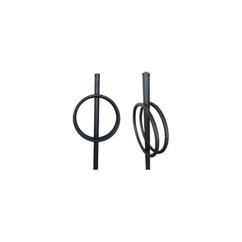 Floor-mounted bike rack - PB007 - irollo - vandal-proof / double / for public space