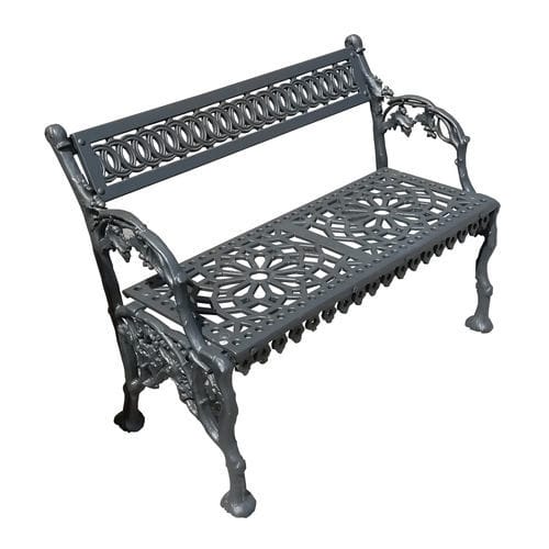 Traditional public bench - PN004 - irollo - cast iron / with backrest / with armrests