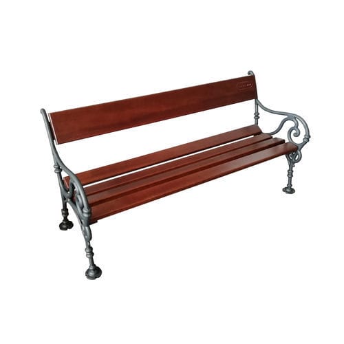 Traditional public bench - PN011 - irollo - cast iron / pine / iroko