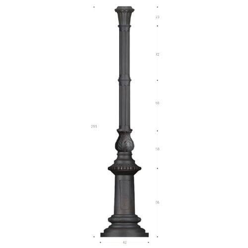 Lighting pole - PG007  - irollo - cast iron / galvanized iron / hot-dip galvanised steel