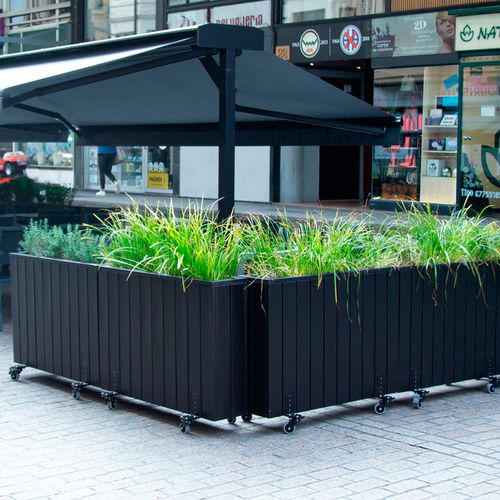 Wooden planter - J100R - Hortalia - rectangular / modular / wheeled