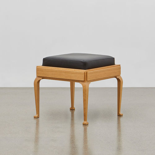 Contemporary stool - PH - ToneArt Interior - leather / oak base / mahogany base