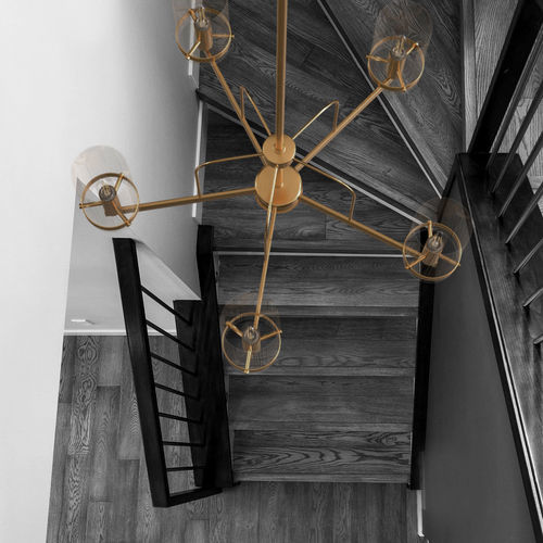 Contemporary chandelier - SARA - Ambiate Lighting - glass / crystal / 5 light