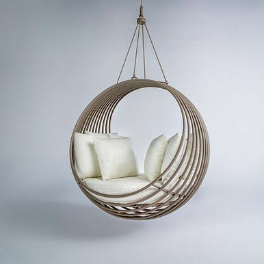 Hanging armchair - Ubirani  - Sergio J. Matos - contemporary / fabric / aluminum