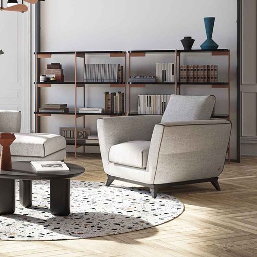 Contemporary armchair - Perfect Dream - LIU JO Living - fabric / wooden / with removable cushion