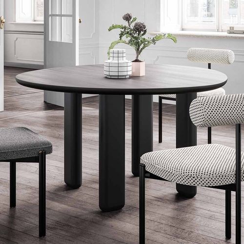 Contemporary table - Caillou - LIU JO Living - walnut / ash / lacquered MDF