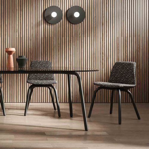 Contemporary chair - Marsina - LIU JO Living - indoor / fabric / powder-coated steel base