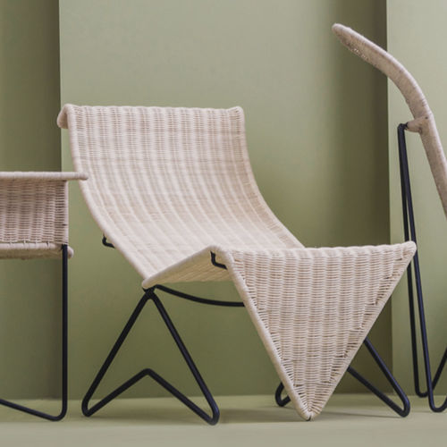 Metal deck chair PORSET Mexa Design synthetic fiber / rope