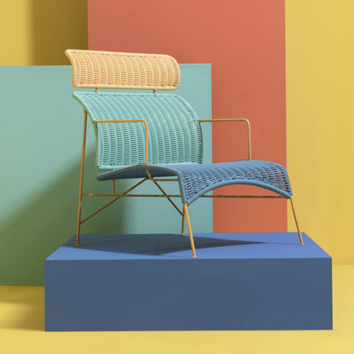 Contemporary armchair - TABACHÍN - Mexa Design - PVC / metal / high-back